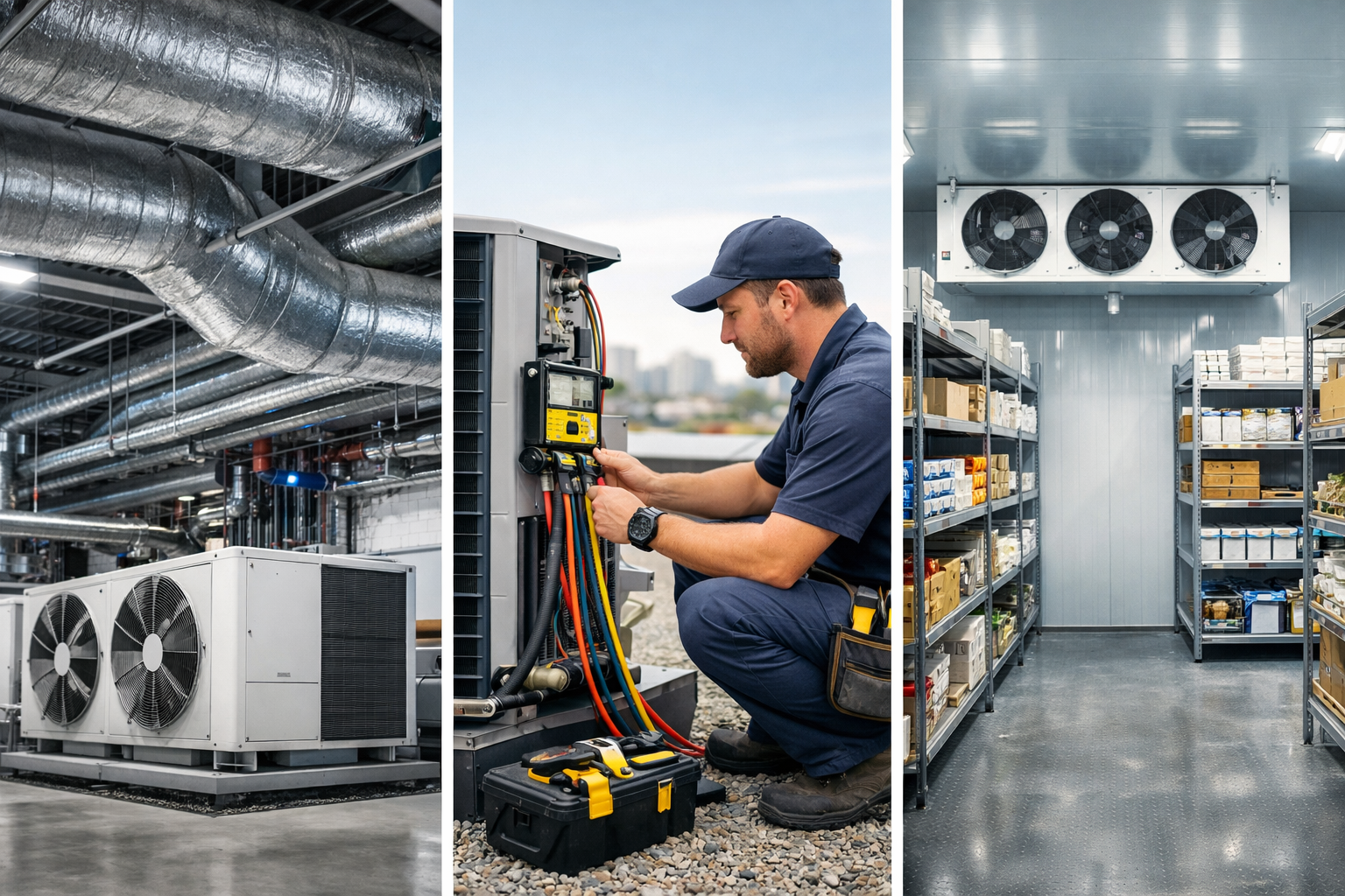 Commercial HVAC and refrigeration collage